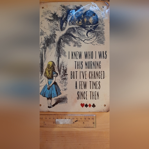 NWOT - Alice in Wonderland aluminium sign - Picture 3 of 3